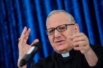 Louis Raphael I. Sako, chaldäischer Patriarch von Babylon, spricht am 19. Februar 2016 in München bei einer Pressekonferenz des Hilfswerks "Kirche in Not" zur Christenverfolgung.
