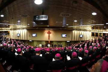 Generalversammlung der italienischen Bischofskonferenz mit Papst Franziskus am 21. Mai 2018 im Vatikan.
