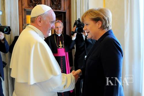 KNA_277951 Papst und Merkel