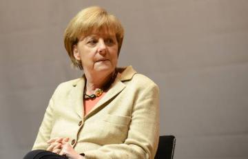 Bundeskanzlerin Angela Merkel  auf dem Podium "Hat die Welt noch einen Platz für Europa" am 30.Mai 2014 in Regensburg.
Der 99. Deutsche Katholikentag findet vom 28. Mai bis zum 1. Juni 2014 in Regensburg statt.