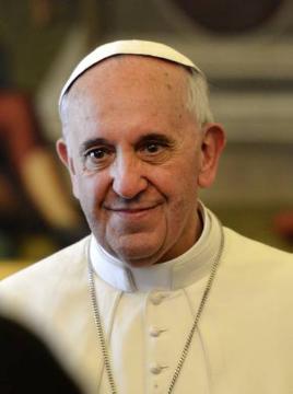 Papst Franziskus bei einem Treffen mit Bundeskanzlerin Angela Merkel am 18. Mai 2013 im Vatikan.