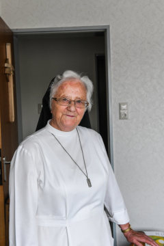 Schwester Clarentia Kurz im Kloster Maria Hilf der Armen Dienstmägde Jesu Christi, am 7. August 2018 in Dernbach.