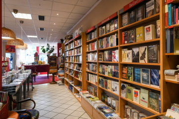 Blick in eine Buchhandlung in Bonn am 11. September 2018.