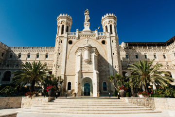 Haupteingang des christlichen Pilgerzentrums Notre Dame in Jerusalem am 14. September 2018.