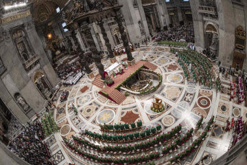 Gottesdienst zum Abschluss der 15. ordentlichen Generalversammlung der Bischofssynode unter dem Motto: "Jugend, Glaube und Berufungsunterscheidung" am 28. Oktober 2018 im Petersdom im Vatikan.