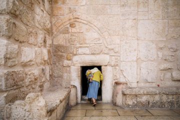 Eingang zur Geburtskirche in Bethlehem am 21. Oktober 2018.