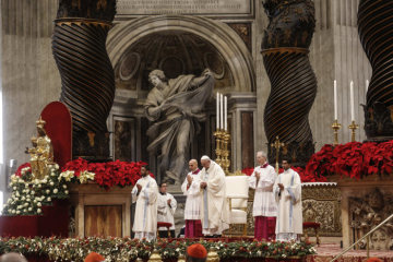Papst Franziskus feiert am 1. Januar 2019 eine Messe zu Neujahr im Petersdom im Vatikan.