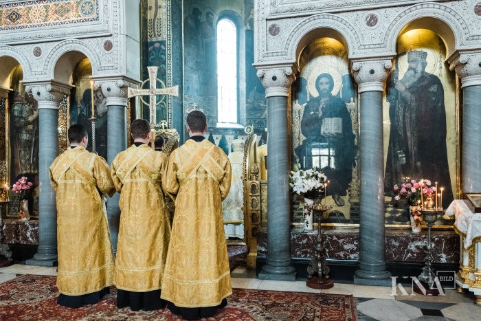 Ukrainisch-orthodoxer Gottesdienst in Kiew