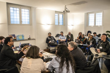 Treffen von Mitgliedern der Organisation "Ending Clergy Abuse" (ECA), die sich für Opfer von kirchlichem Missbrauch einsetzt, am 19. Februar 2019 in Rom.