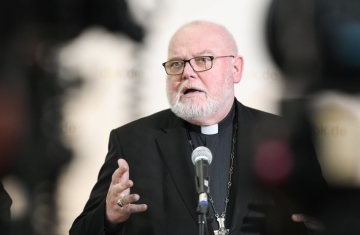 Kardinal Reinhard Marx, Vorsitzender der Deutschen Bischofskonferenz (DBK), am 11. März 2019 bei der Pressekonferenz zur Eröffnung der Frühjahrsvollversammlung der DBK in Lingen.