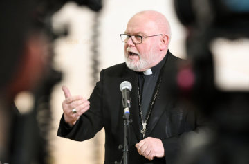 Kardinal Reinhard Marx, Vorsitzender der Deutschen Bischofskonferenz (DBK), am 11. März 2019 bei der Pressekonferenz zur Eröffnung der Frühjahrsvollversammlung der DBK in Lingen.