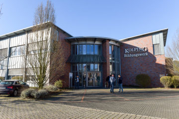 Gebäude der Kolping Bahnakademie am 27. Februar 2019 in Hamm.