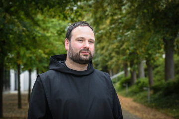Benediktinerpater Nikodemus Schnabel, Pressesprecher der Dormitio-Abtei in Jerusalem und Direktor des Jerusalemer-Instituts der Görres-Gesellschaft, am 17. Juli 2018 in Bonn.