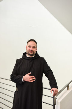 Benediktinerpater Nikodemus Schnabel, Pressesprecher der Dormitio-Abtei in Jerusalem und Direktor des Jerusalemer-Instituts der Görres-Gesellschaft, am 28. Mai 2019 in Bonn.