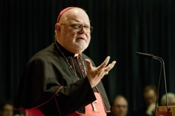 Kardinal Reinhard Marx, Vorsitzender der Deutschen Bischofskonferenz (DBK), spricht auf dem Sankt Michael-Jahresempfang der DBK in der Katholischen Akademie in Berlin am 10. Oktober 2017.