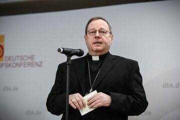 Bischof Georg Bätzing, Vorsitzender der Deutschen Bischofskonferenz (DBK), bei einem Pressestatement am 7. März 2022 in Vierzehnheiligen.