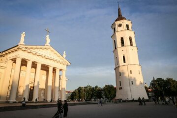 Die Kathedrale Sankt Stanislaus und Sankt Ladislaus in Vilnius am 23. Februar 2016.