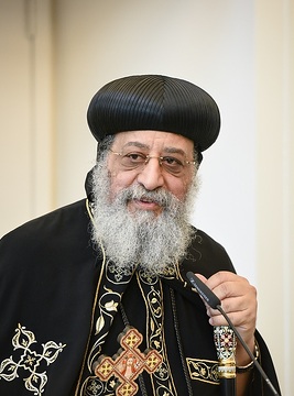 Tawadros II., Patriarch von Alexandrien und Papst des Stuhls des heiligen Markus, am 13. Mai 2019 in Düsseldorf.