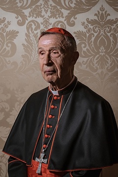Kardinal Luis Francisco Ladaria Ferrer, Präfekt der Kongregation für die Glaubenslehre, am 4. Mai 2019 am Sitz der Glaubenskongregation im Vatikan.