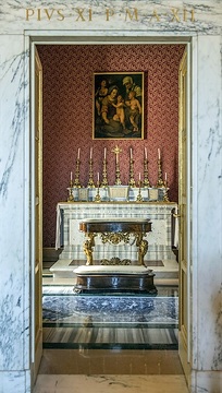 Kapelle von Papst Clemens XIII. in der Sommerresidenz der Päpste in Castel Gandolfo (Italien) am 23. März 2024.